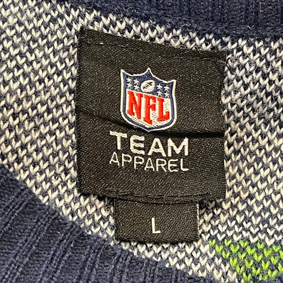 Klew Official NFL Seattle Seahawks Busy Blocks Ugly Christmas Sweater Sz Large - Picture 3 of 4